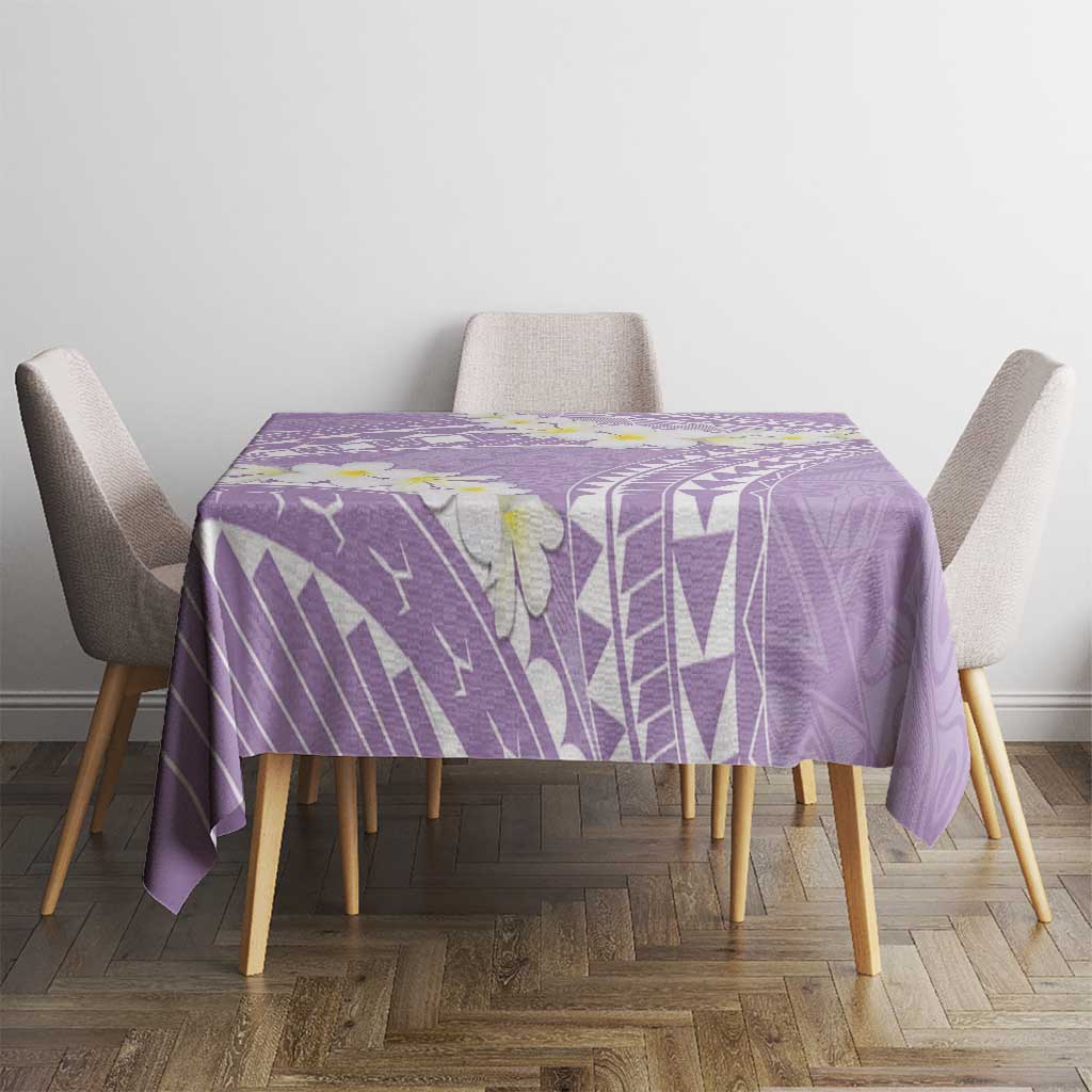 Polynesian Vintage Floral Tablecloth Lavender Motifs - Polynesian Pride