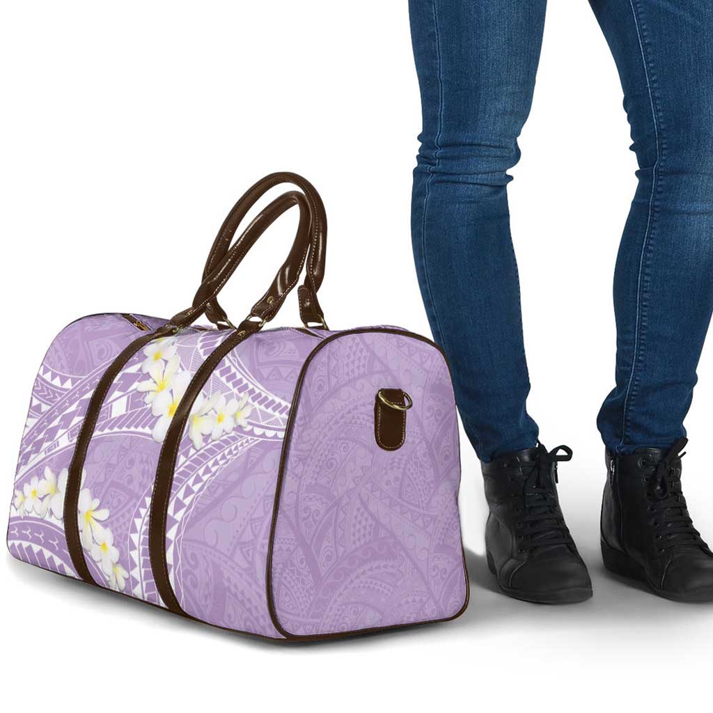 Polynesian Vintage Floral Travel Bag Lavender Motifs - Polynesian Pride