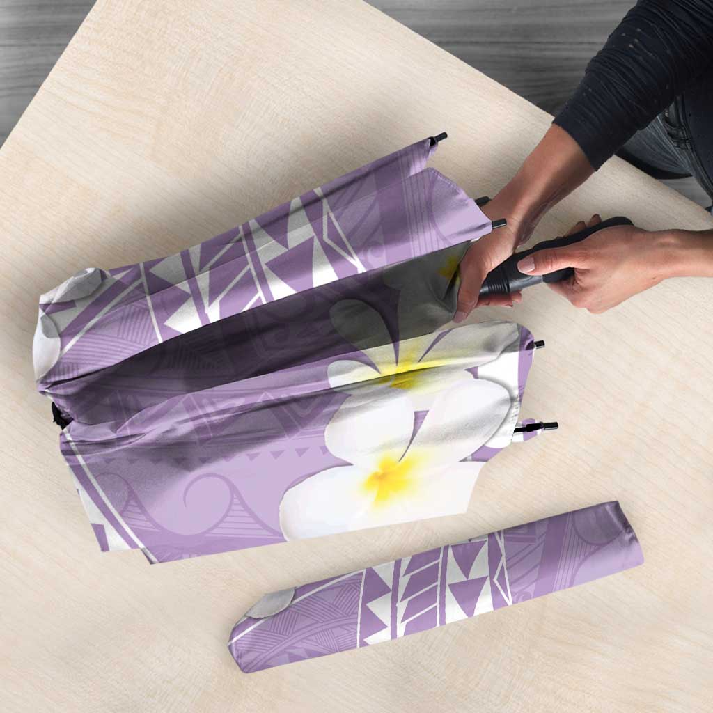 Polynesian Vintage Floral Umbrella Lavender Motifs - Polynesian Pride