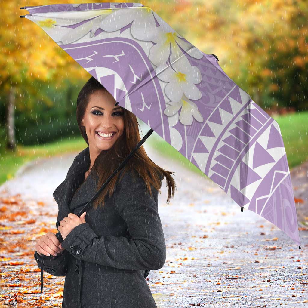 Polynesian Vintage Floral Umbrella Lavender Motifs - Polynesian Pride