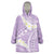 Polynesian Vintage Floral Wearable Blanket Hoodie Lavender Motifs - Polynesian Pride