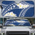 Polynesian Vintage Floral Auto Sun Shade Navy Blue Motifs - Polynesian Pride
