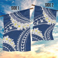 Polynesian Vintage Floral Garden Flag Navy Blue Motifs - Polynesian Pride
