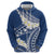 Polynesian Vintage Floral Hoodie Navy Blue Motifs - Polynesian Pride