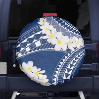 Polynesian Vintage Floral Spare Tire Cover Navy Blue Motifs - Polynesian Pride