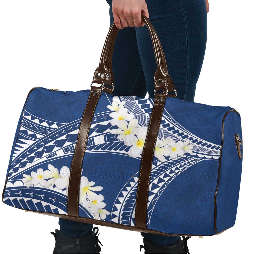Polynesian Vintage Floral Travel Bag Navy Blue Motifs - Polynesian Pride