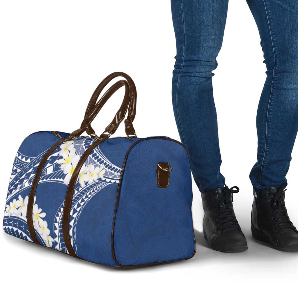 Polynesian Vintage Floral Travel Bag Navy Blue Motifs - Polynesian Pride