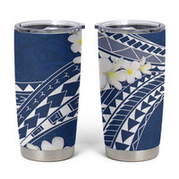 Polynesian Vintage Floral Tumbler Cup Navy Blue Motifs - Polynesian Pride