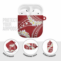 Polynesian Vintage Floral AirPods Case Scarlet Motifs - Polynesian Pride