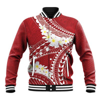 Polynesian Vintage Floral Baseball Jacket Scarlet Motifs - Polynesian Pride