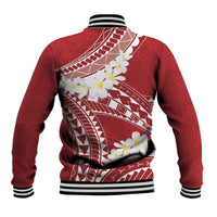 Polynesian Vintage Floral Baseball Jacket Scarlet Motifs - Polynesian Pride