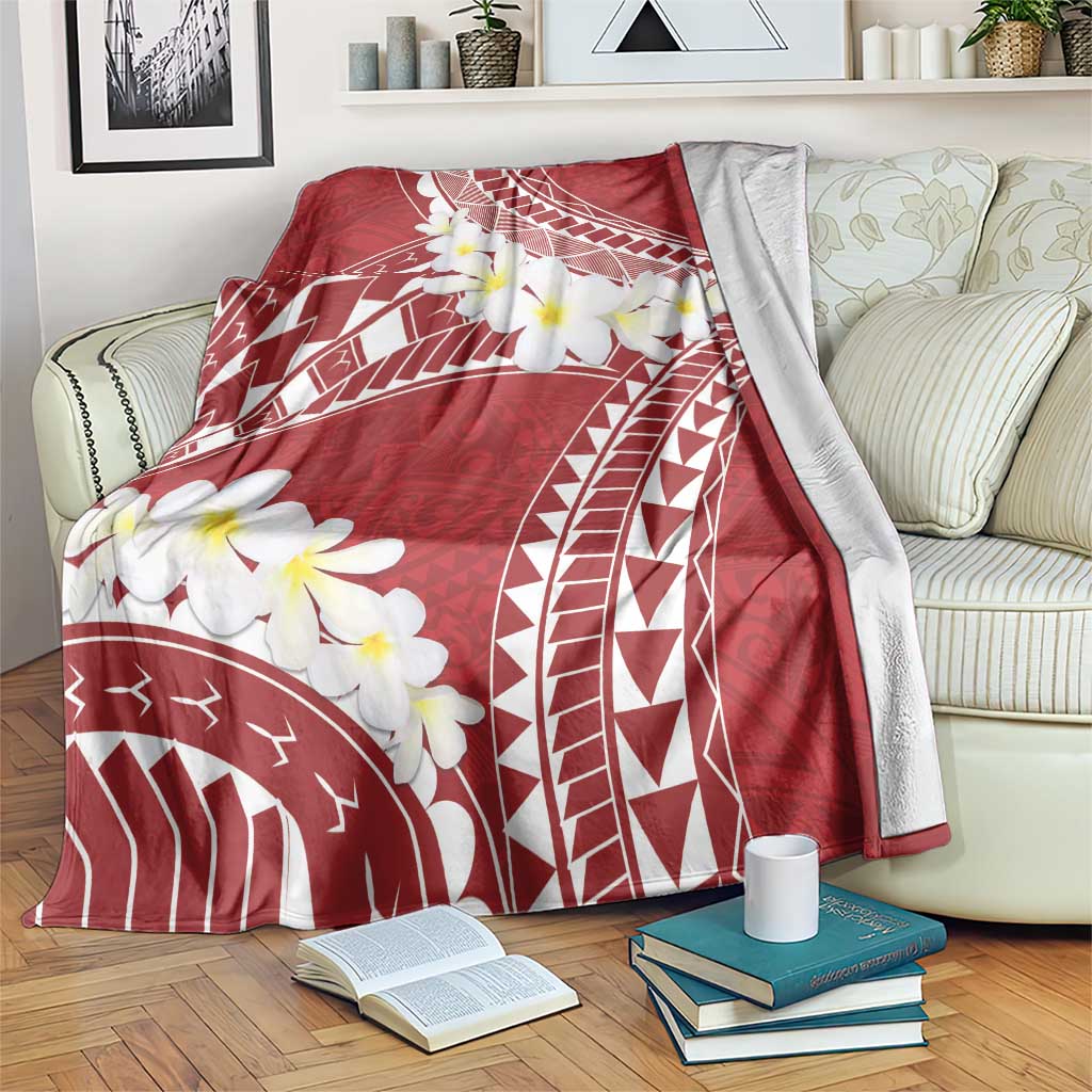 Polynesian Vintage Floral Blanket Scarlet Motifs - Polynesian Pride