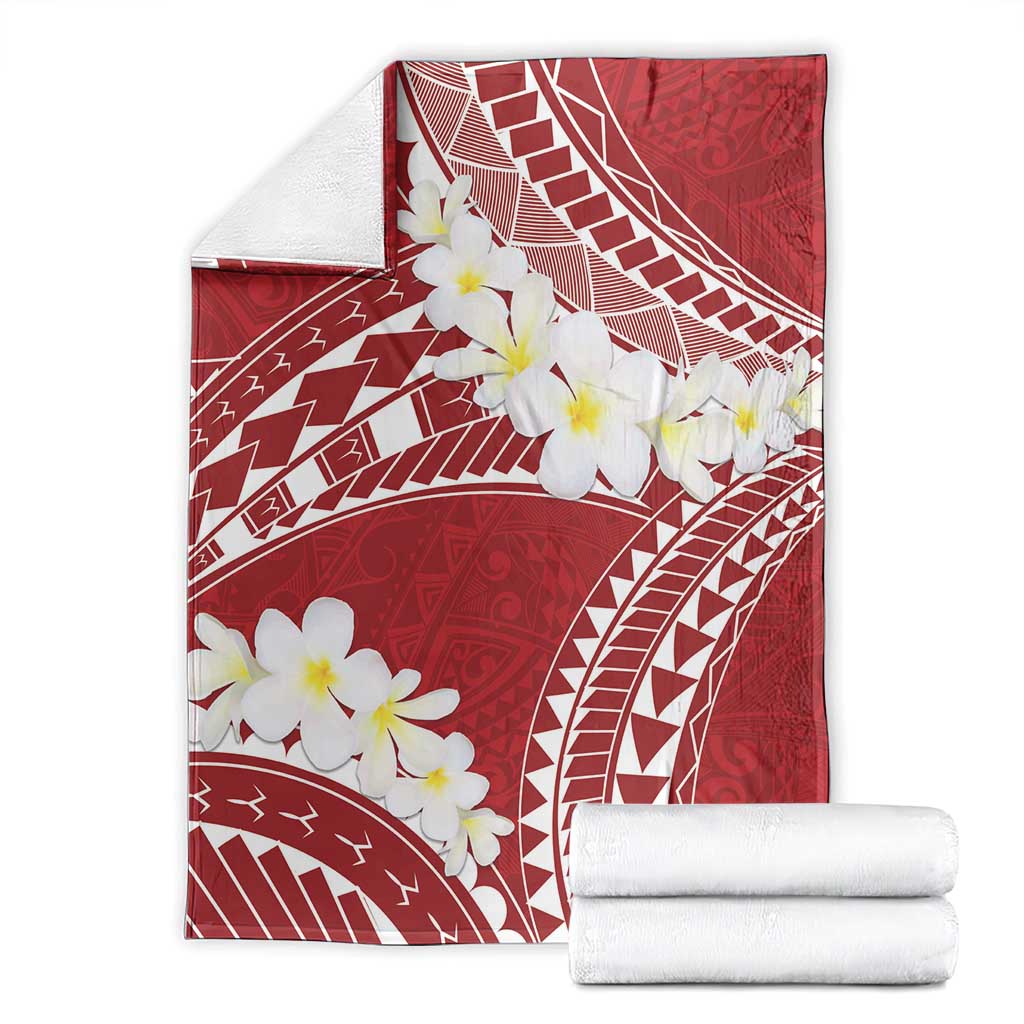 Polynesian Vintage Floral Blanket Scarlet Motifs - Polynesian Pride