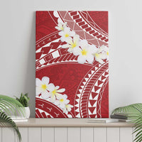 Polynesian Vintage Floral Canvas Wall Art Scarlet Motifs - Polynesian Pride