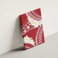 Polynesian Vintage Floral Canvas Wall Art Scarlet Motifs - Polynesian Pride