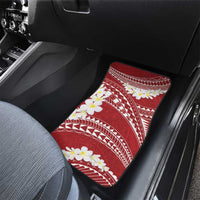 Polynesian Vintage Floral Car Mats Scarlet Motifs LT7 - Polynesian Pride