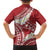 Polynesian Vintage Floral Family Matching Long Sleeve Bodycon Dress and Hawaiian Shirt Scarlet Motifs - Polynesian Pride