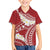 Polynesian Vintage Floral Family Matching Long Sleeve Bodycon Dress and Hawaiian Shirt Scarlet Motifs - Polynesian Pride