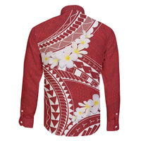 Polynesian Vintage Floral Family Matching Off Shoulder Short Dress and Hawaiian Shirt Scarlet Motifs LT7 - Polynesian Pride