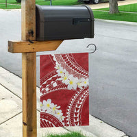 Polynesian Vintage Floral Garden Flag Scarlet Motifs - Polynesian Pride