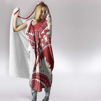Polynesian Vintage Floral Hooded Blanket Scarlet Motifs - Polynesian Pride