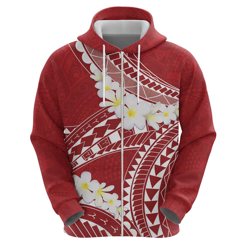 Polynesian Vintage Floral Hoodie Scarlet Motifs - Polynesian Pride