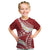 Polynesian Vintage Floral Kid T Shirt Scarlet Motifs - Polynesian Pride