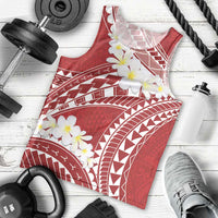 Polynesian Vintage Floral Men Tank Top Scarlet Motifs - Polynesian Pride