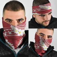 Polynesian Vintage Floral Neck Gaiter Scarlet Motifs - Polynesian Pride