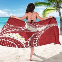 Polynesian Vintage Floral Sarong Scarlet Motifs LT7 - Polynesian Pride