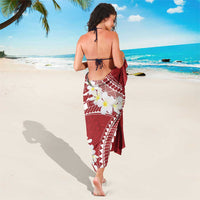 Polynesian Vintage Floral Sarong Scarlet Motifs LT7 - Polynesian Pride