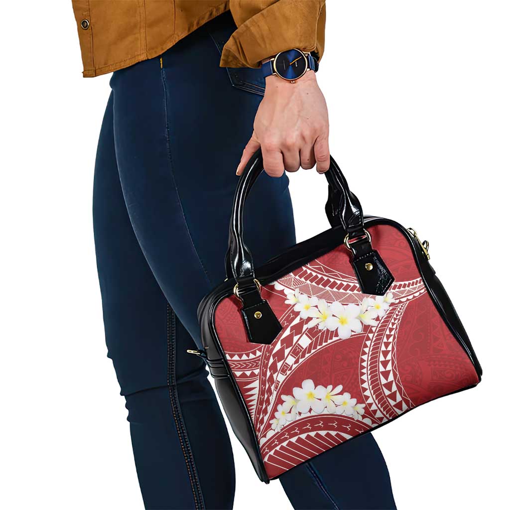 Polynesian Vintage Floral Shoulder Handbag Scarlet Motifs - Polynesian Pride