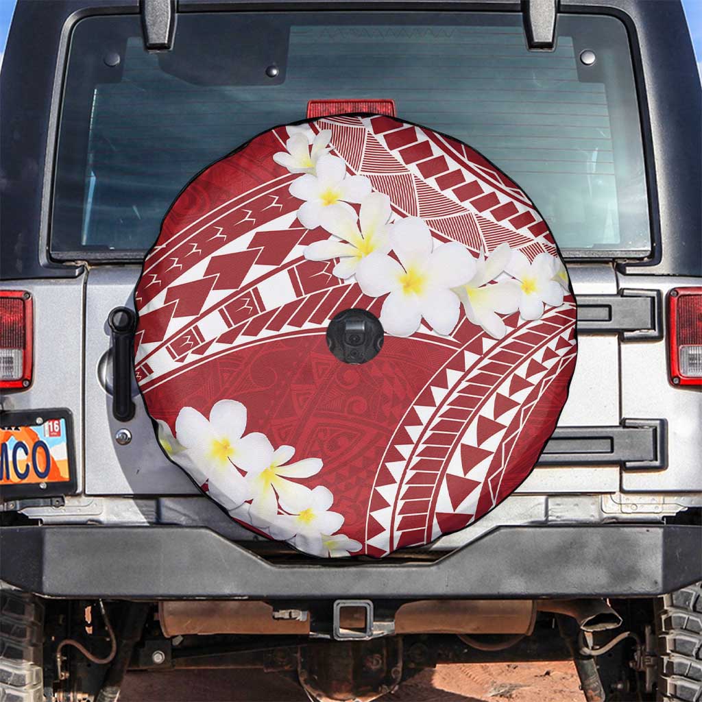 Polynesian Vintage Floral Spare Tire Cover Scarlet Motifs - Polynesian Pride