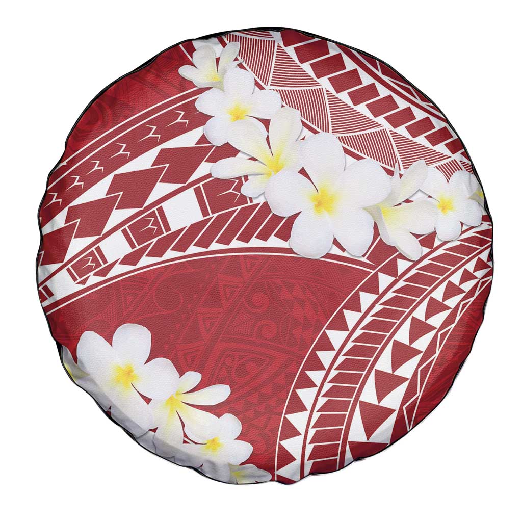Polynesian Vintage Floral Spare Tire Cover Scarlet Motifs - Polynesian Pride
