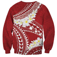 Polynesian Vintage Floral Sweatshirt Scarlet Motifs - Polynesian Pride