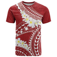 Polynesian Vintage Floral T Shirt Scarlet Motifs - Polynesian Pride