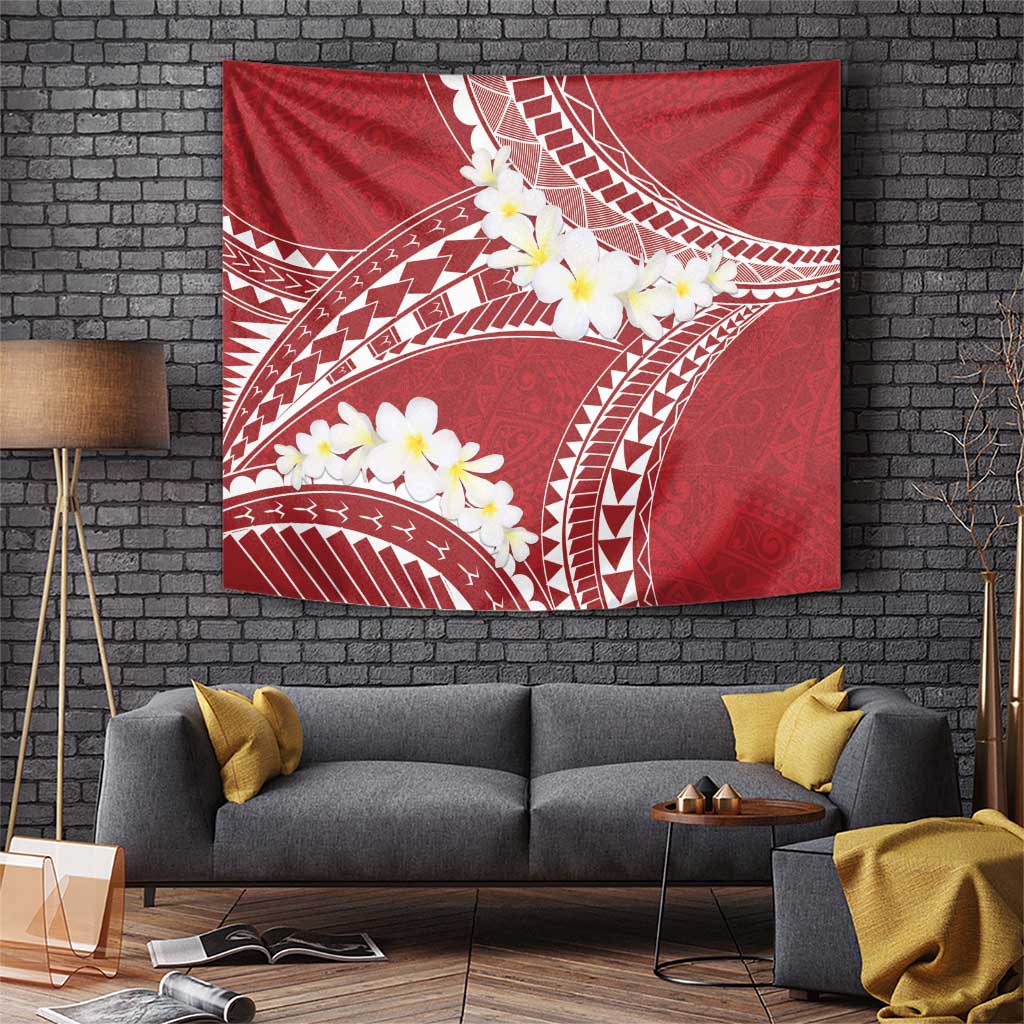 Polynesian Vintage Floral Tapestry Scarlet Motifs - Polynesian Pride