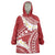 Polynesian Vintage Floral Wearable Blanket Hoodie Scarlet Motifs - Polynesian Pride
