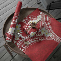 Polynesian Vintage Floral Wrapping Paper Scarlet Motifs