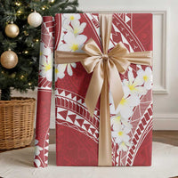 Polynesian Vintage Floral Wrapping Paper Scarlet Motifs