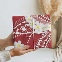 Polynesian Vintage Floral Wrapping Paper Scarlet Motifs