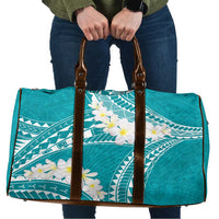 Polynesian Vintage Floral Travel Bag Teal Motifs - Polynesian Pride