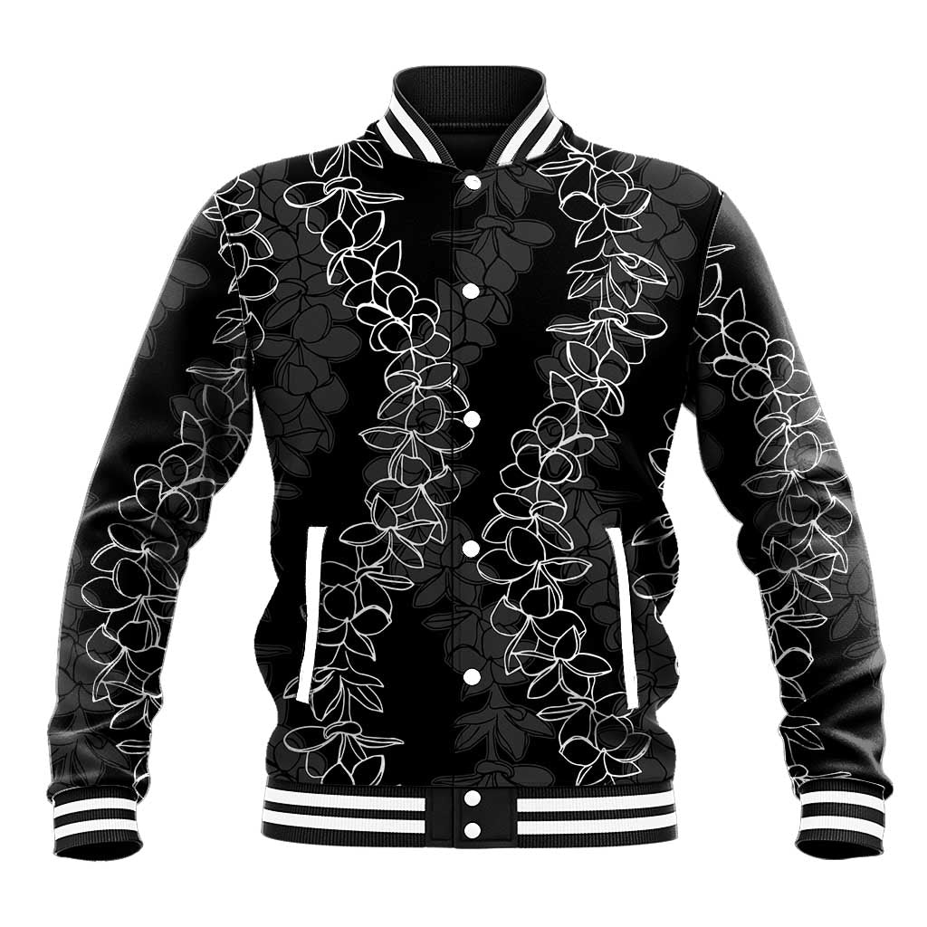 Hawaii Plumeria Lei Baseball Jacket Aloha Festive Vibe