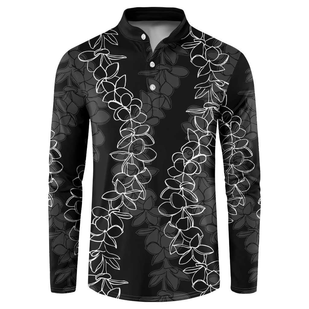 Hawaii Plumeria Lei Button Sweatshirt Aloha Festive Vibe