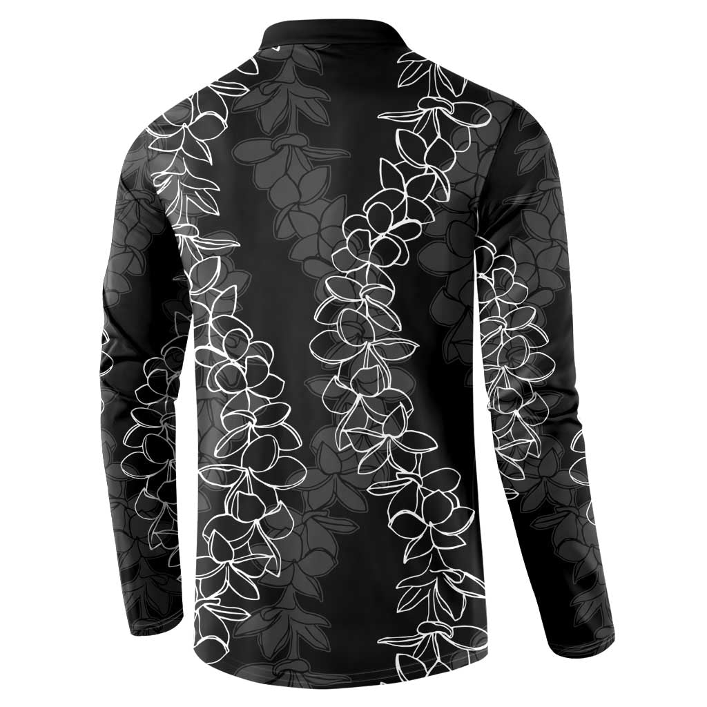 Hawaii Plumeria Lei Button Sweatshirt Aloha Festive Vibe