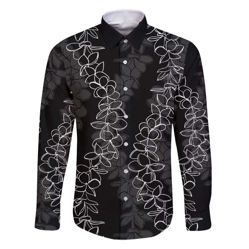 Hawaii Plumeria Lei Family Matching Long Sleeve Bodycon Dress and Hawaiian Shirt Aloha Festive Vibe