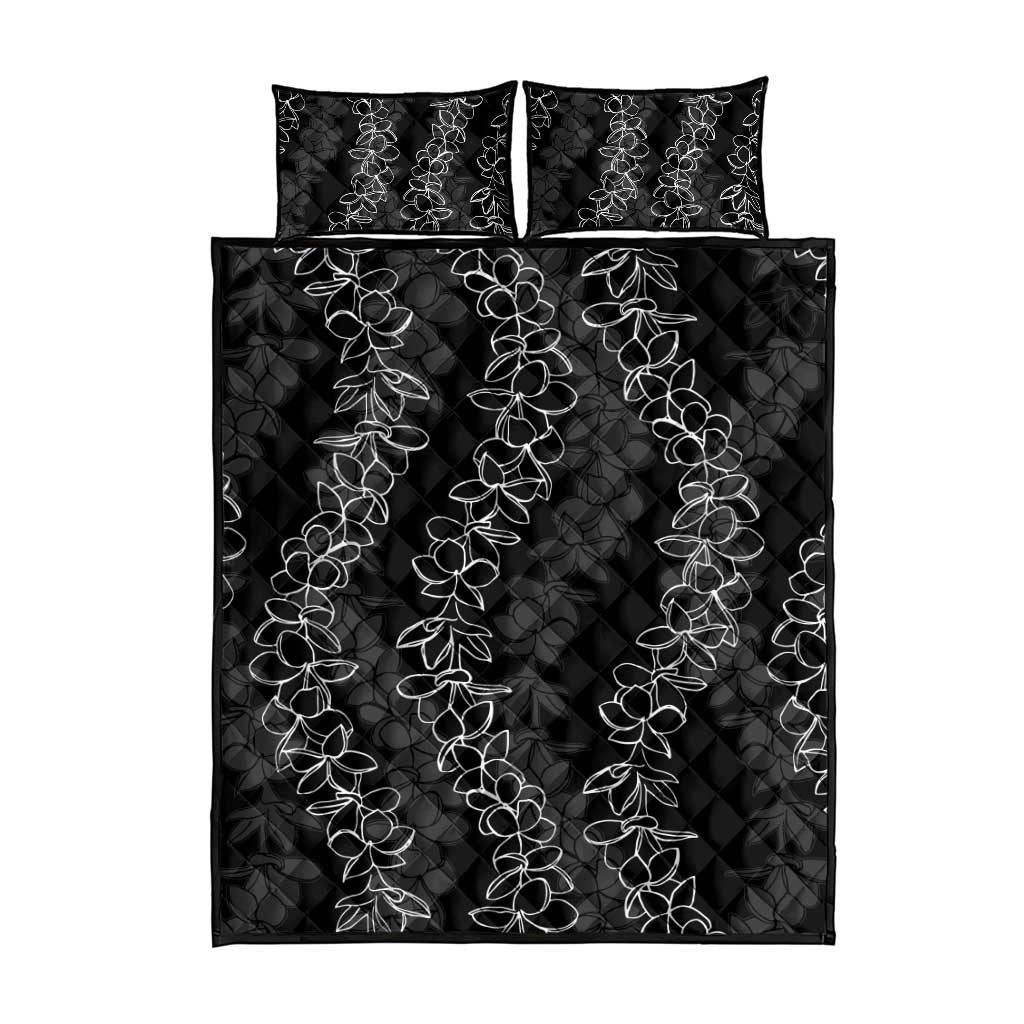 Hawaii Plumeria Lei Quilt Bed Set Aloha Festive Vibe