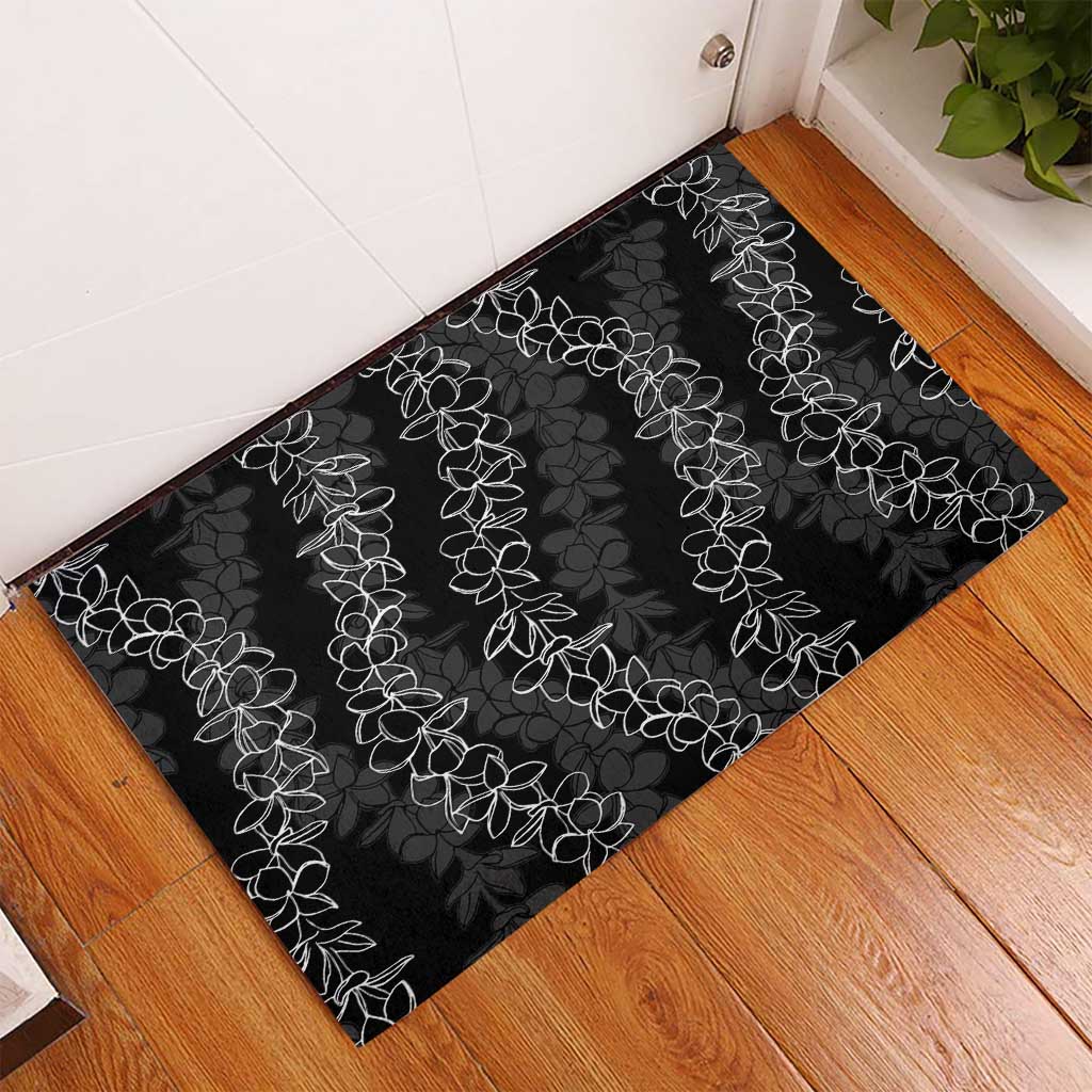 Hawaii Plumeria Lei Rubber Doormat Aloha Festive Vibe