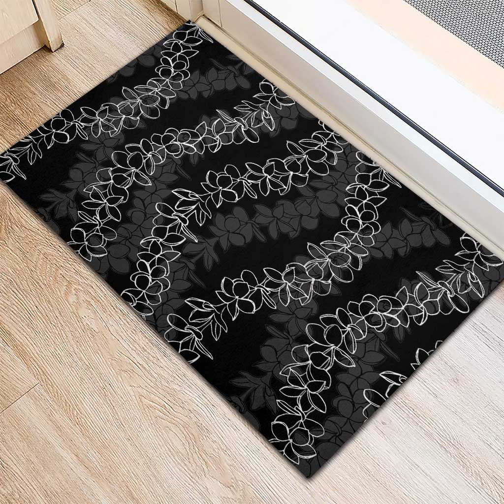 Hawaii Plumeria Lei Rubber Doormat Aloha Festive Vibe