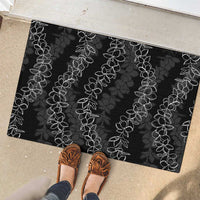 Hawaii Plumeria Lei Rubber Doormat Aloha Festive Vibe